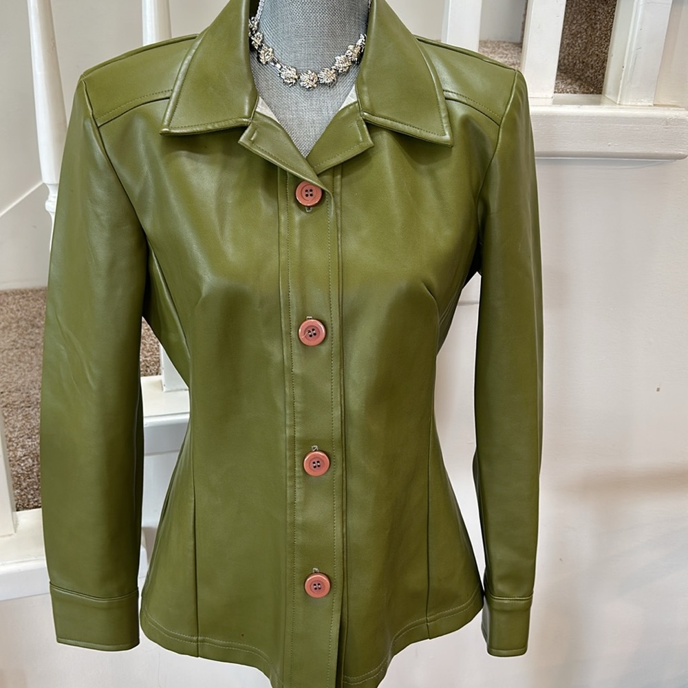 Lime green lightweight jacket.